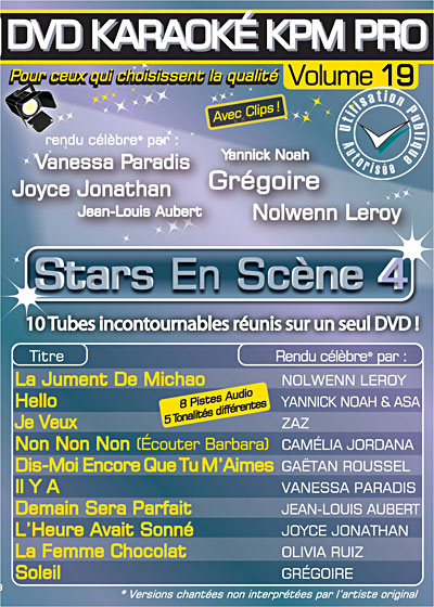 Karaoke kpm pro - Volume 19 - Stars en scène 4
