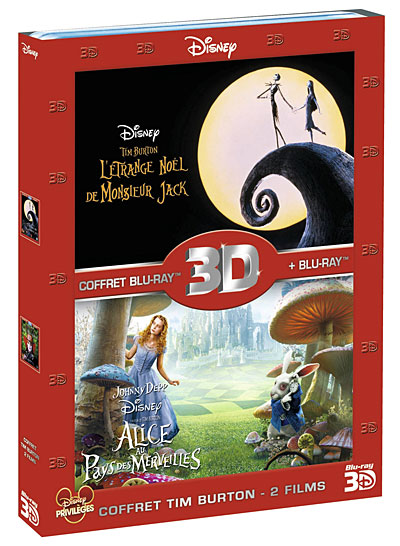 Alice au Pays des merveilles - L'étrange Noël de Monsieur Jack - Coffret Blu-Ray - Version 3D