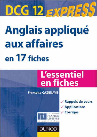 L'anglais appliqué aux affaires, DCG 12