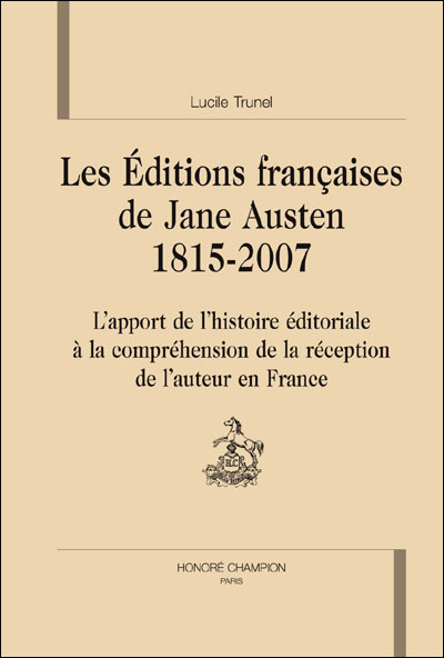Les éditions françaises de Jane Austen, 1815-2007