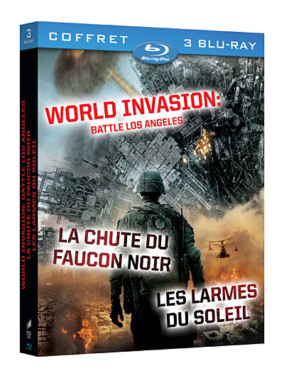 World invasion : Battle Los Angeles - La Chute du faucon noir - Les Larmes du soleil - Coffret Blu-Ray