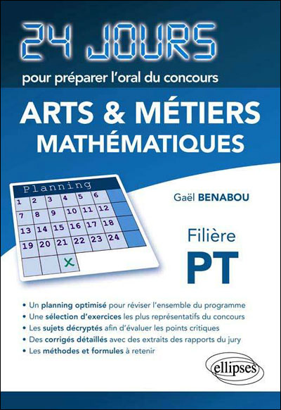 Mathématiques : 24 jours pour préparer l'oral du concours arts et métiers