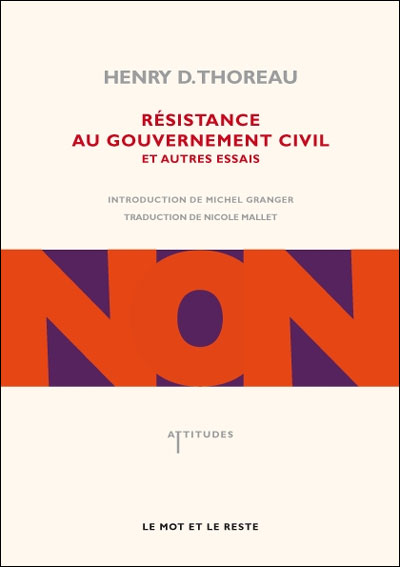 Resistance au gouvernement civil - Henry David Thoreau - broché