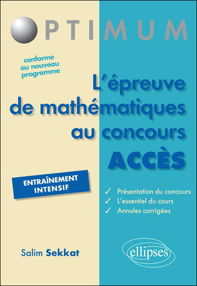 L'2preuve de mathématiques au concours ACCES