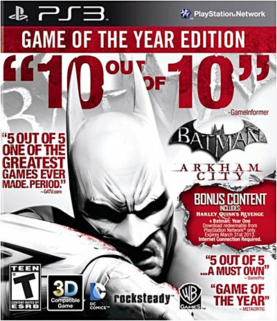 BATMAN ARKHAM CITY GOTY PS3