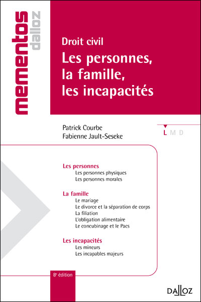 Droit des personnes, de la famille et incapacités