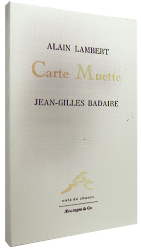 Carte muette - Alain Lambert - broché