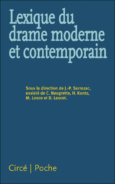 Lexique du drame moderne et contemporain