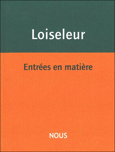 Entrées en matière