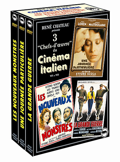 Coffret Cinéma Italien 3 films DVD - Ettore Scola, Mario Monicelli, Dino  Risi - DVD Zone 2 - Achat & prix