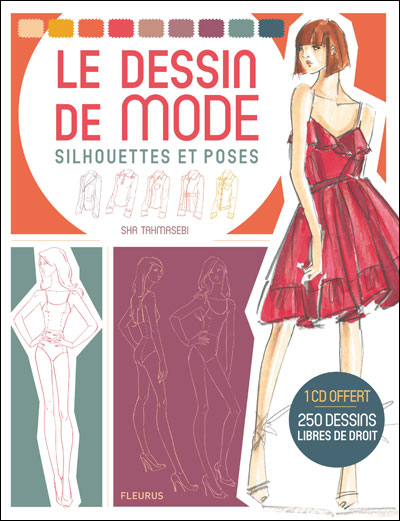 Dessins de mode : mannequins et poses Livre + CD-ROM - Livre CD 
