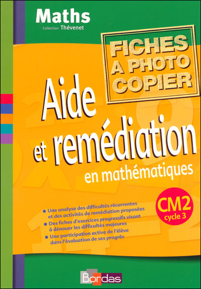 Activites Aide & Remediation Maths Cm2 Cycle 3 Fiches A Photocopier