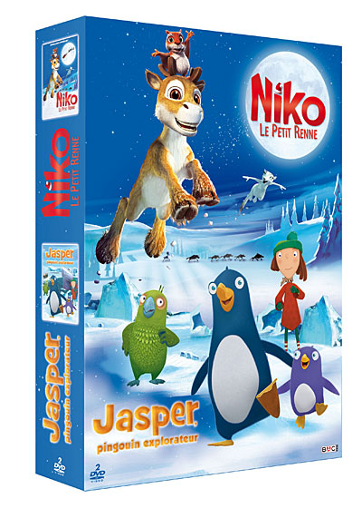 Jasper le pingouin explorateur - Niko le petit renne - Coffret
