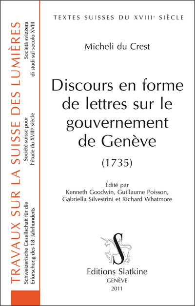 Discours en forme de lettres sur le gouvernement de Genève : 1735