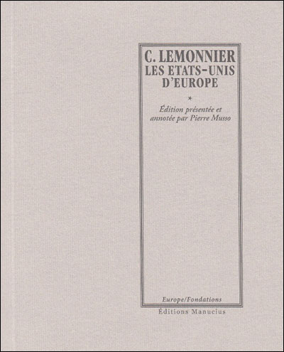 Les etats-unis d´europe - Charles Lemonnier (Auteur)