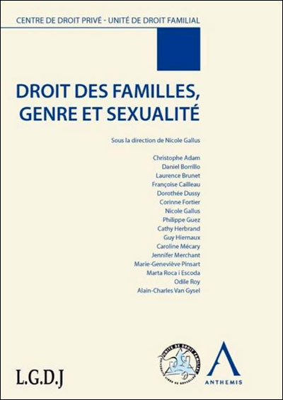 Droit des familles, genres et sexualité - 2ème édition