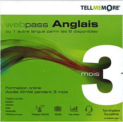 Tell Me More Webpass 1 langue - accès illimité pendant 3 mois