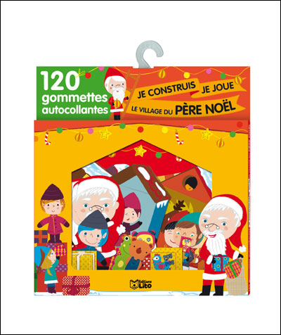 Je construis, je joue avec les gommettes le village du Père Noël - cartonné - Olivia Cosneau 
