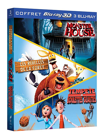 Monster House - Les rebelles de la forêt - Tempête de boulettes géantes - Coffret Blu-Ray 3D