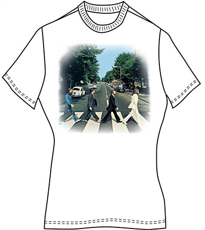 Abbey road ladies white vintage print/xl/tee shirt