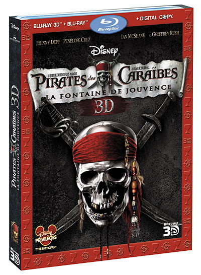 Pirates des Caraïbes 4 - La fontaine de jouvence - Blu-Ray - Versions 2D et 3D