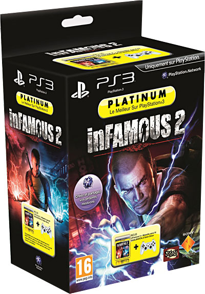 Infamous 2 Edition Platinum + Manette Dualshock 3 Silver