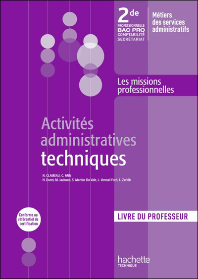 Seconde Pro Activites administratives techniques seconde professionnelle bac pro ...