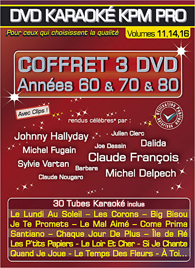 Karaoké KPM années 60 70 80 variété française - Coffret