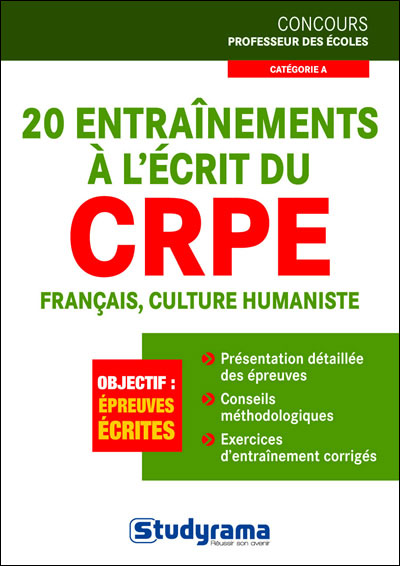 20 Entrainements A L Ecrit Du Crpe Francais Broche Manuelle Duszynski Achat Livre Fnac