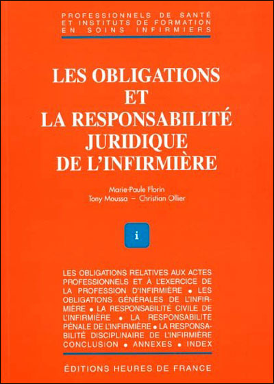 Obligations et responsabilite juridique de l'infirmiere