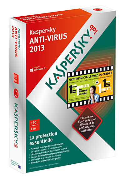 Kaspersky Antivirus 2013 version 3 postes