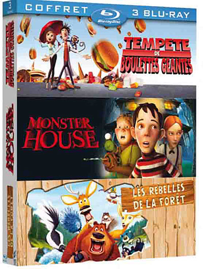 Tempête de boulettes géantes - Monster House - Les Rebelles de la Forêt - Coffret Blu-Ray