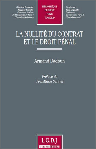La nullité du contrat et le droit pénal