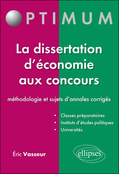 La dissertation d'économie aux concours