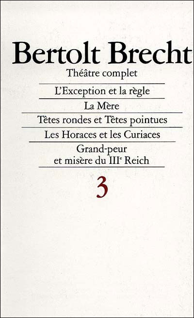 Théâtre complet T3 Brecht