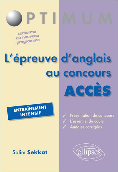 L'épreuve d'anglais au concours ACCES