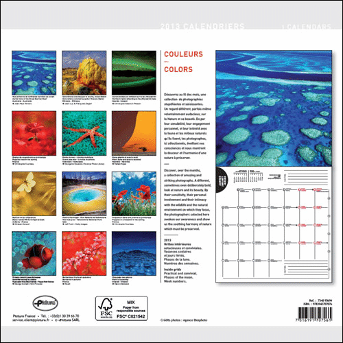 Calendrier 2013 30x30 Pictura Couleurs