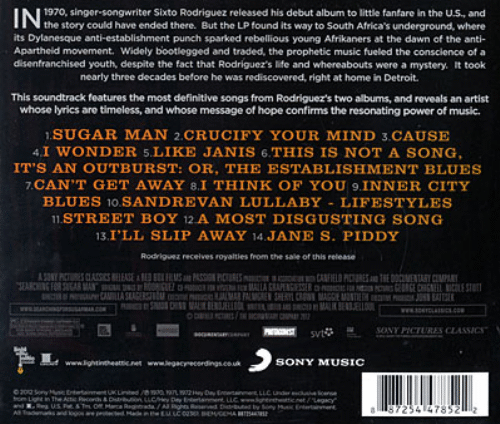 Searching for sugar man - Original motion picture soundtrack - Sixto  Rodriguez - CD album - Achat & prix | fnac