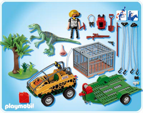 Playmobil 4175 V hicule amphibie avec Deinonychus Playmobil