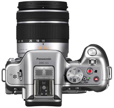 Panasonic Lumix DMC-G5 Argent + Obj. Lumix G Vario MEGA O.I.S. 14