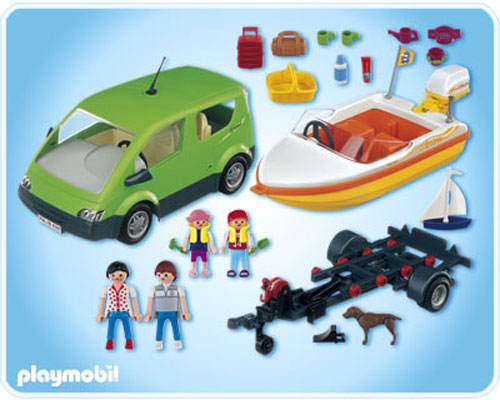 Playmobil 4144 - Voiture familiale avec remorque porte-bateaux Playmobil -  Playmobil - Achat & prix | fnac