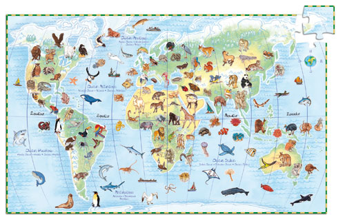 Djeco Les Animaux du Monde Puzzle 100 pcs