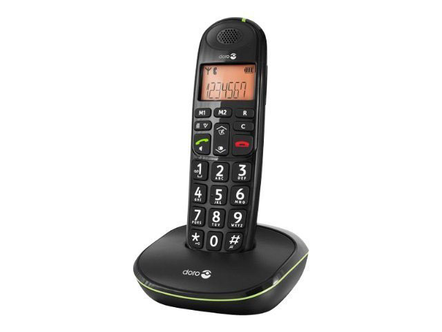 Téléphone Doro PhoneEasy Sans Fil 100 W Noir