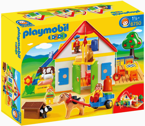 Playmobil 1.2.3 6750 Coffret Grande ferme