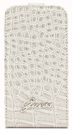 GUESS ETUI RABAT CROCO BEIGE IPH4/4S
