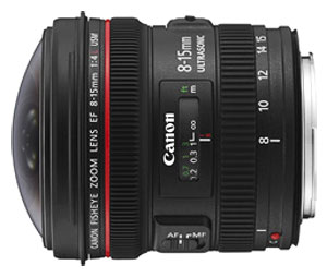 Objectif reflex Canon EF 8 - 15 mm f/4.0 L USM Fisheye