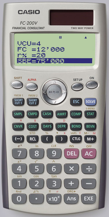 Casio Calculatrice FC 200 V