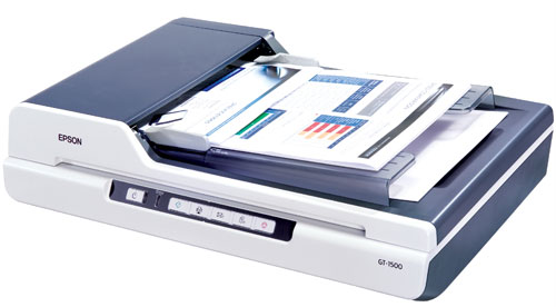 Epson GT 1500 - Scanner à plat - CCD - Legal - 1200 dpi x 2400 dpi - Chargeur automatique de documents (40 feuilles) - USB 2.0