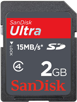 SanDisk Carte CompactFlash CF Ultra II 60x Carte Mémoire Flash 2 Go 