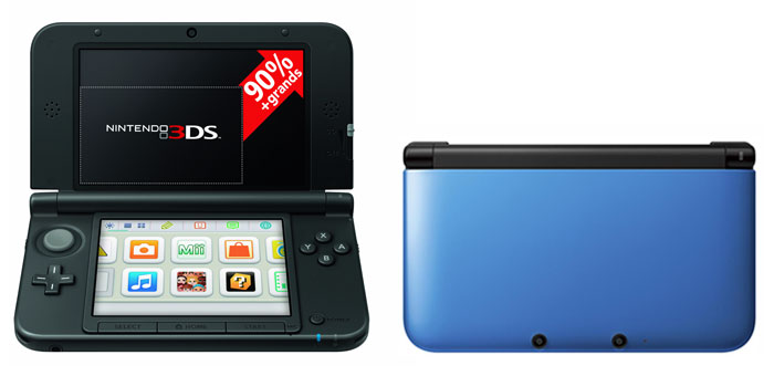 Console Nintendo 3DS XL - bleue + noire